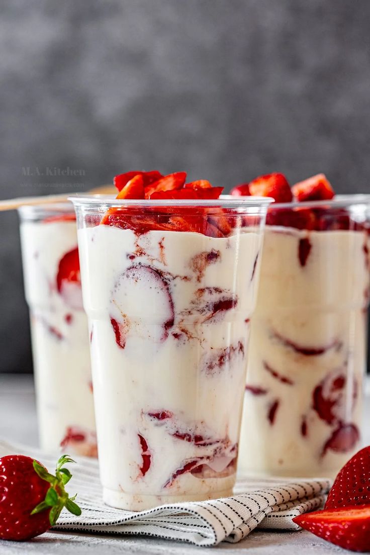Fresas con crema