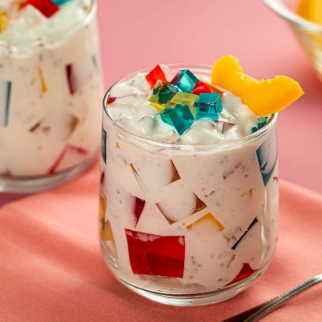 Gelatina con crema